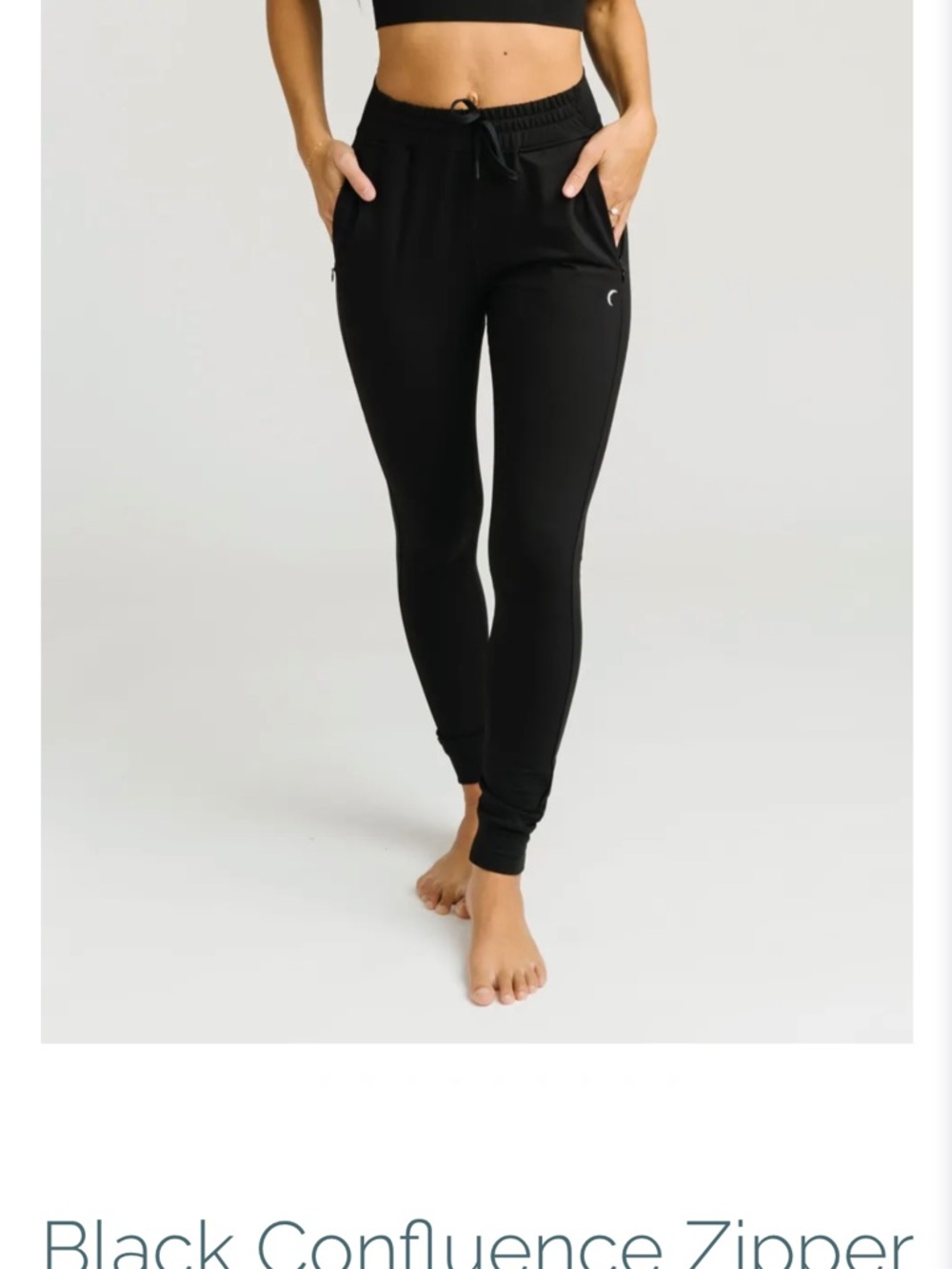 Black Confluence Zipper Track Pants & Joggers
